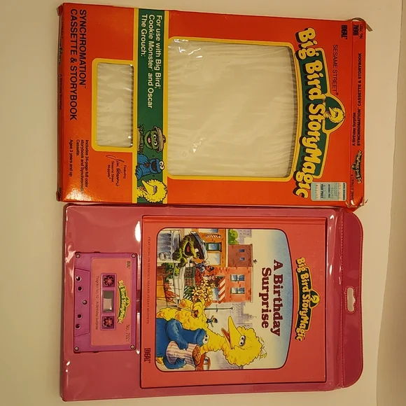 1986 Ideal Big Bird StoryMagic  Storybook & Cassette Tape - A Birthday Surprise - Picture 7 of 16